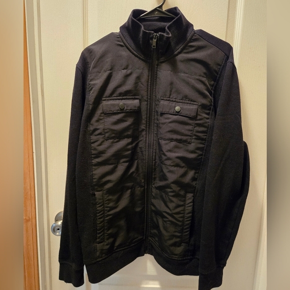 Alfani Men's Size Medium Zip Up BLACK Lightweight Jacket - Picture 1 of 6